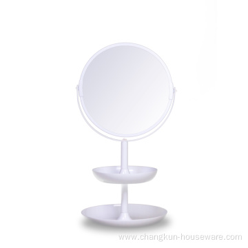 Cosmetic round magnifier framed makeup table mirror